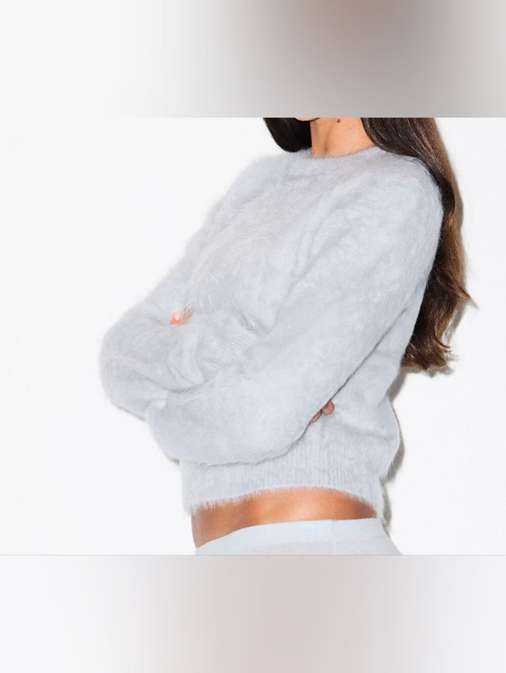 Skims Brushed Alpaca Blend  Crewneck Sweater